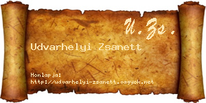 Udvarhelyi Zsanett névjegykártya