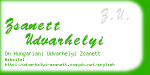 zsanett udvarhelyi business card